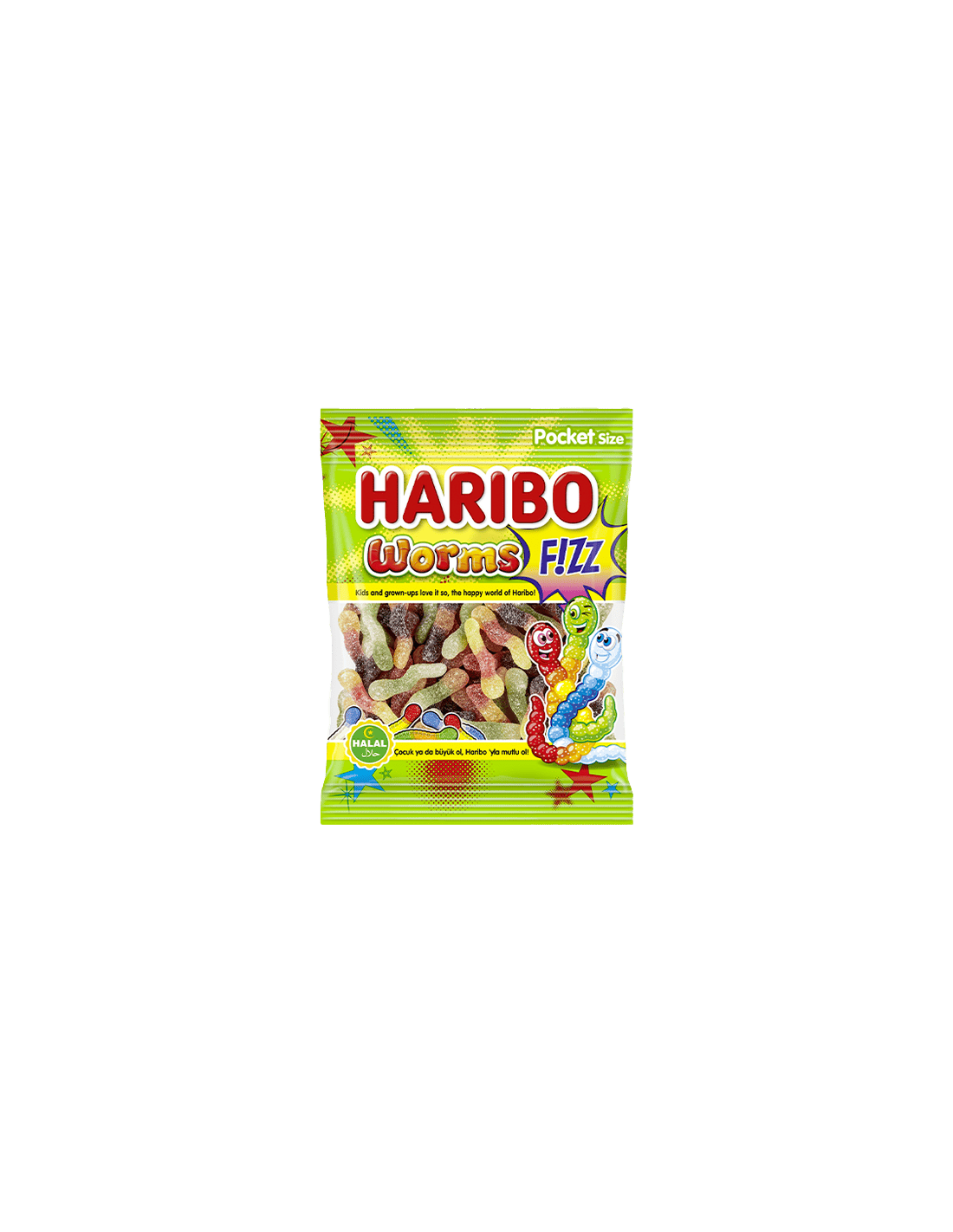 Haribo Worms Halal 80g - Distribución Mayorista