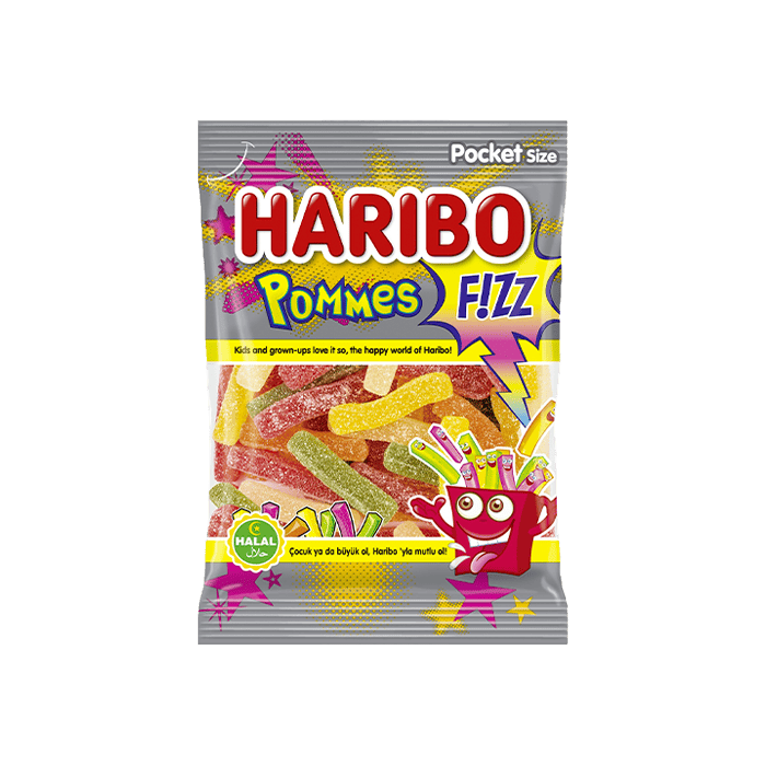 Haribo Pommes Fizz Halal 100g - Distribución Mayorista