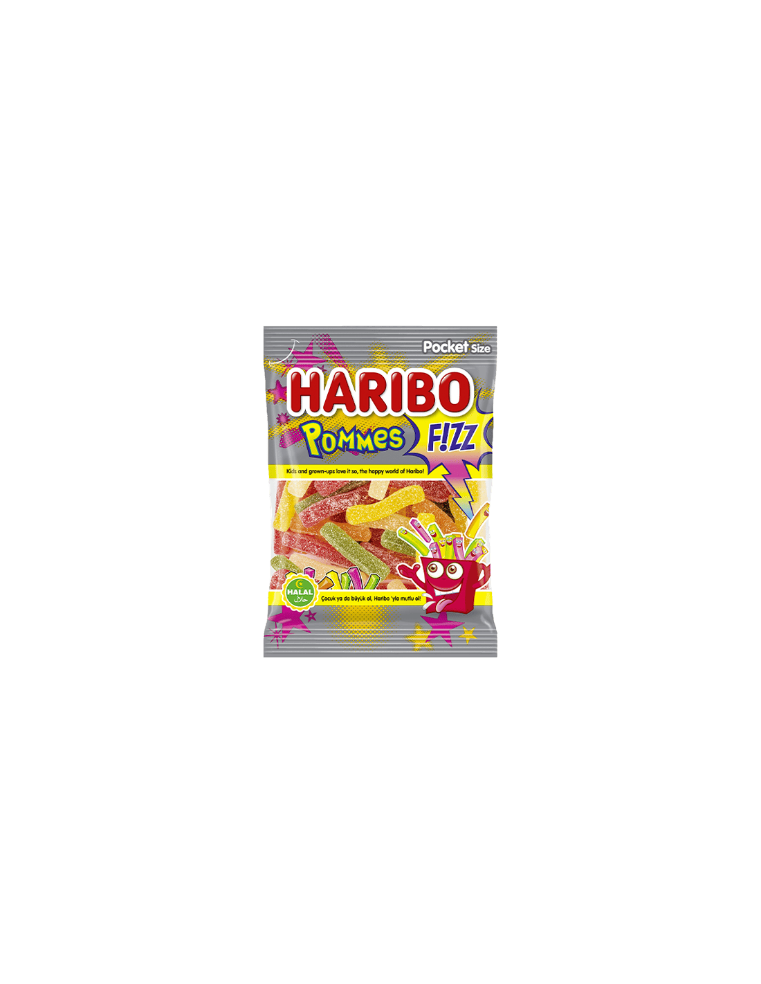 Haribo Pommes Fizz Halal 100g - Distribución Mayorista