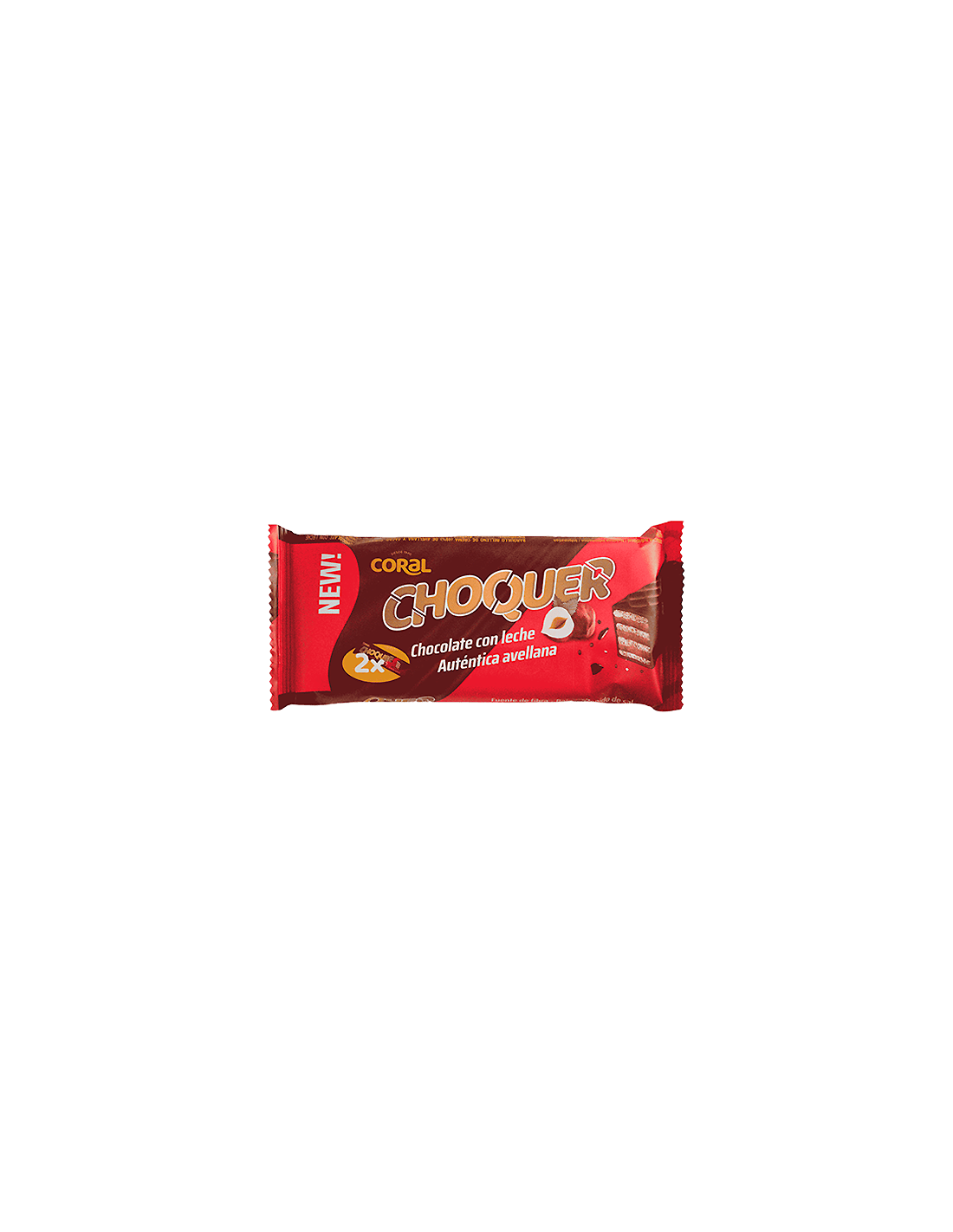 Choquer Hazelnut Milk Chocolate 52 g 2 pcs | Coral Distribución Mayorista