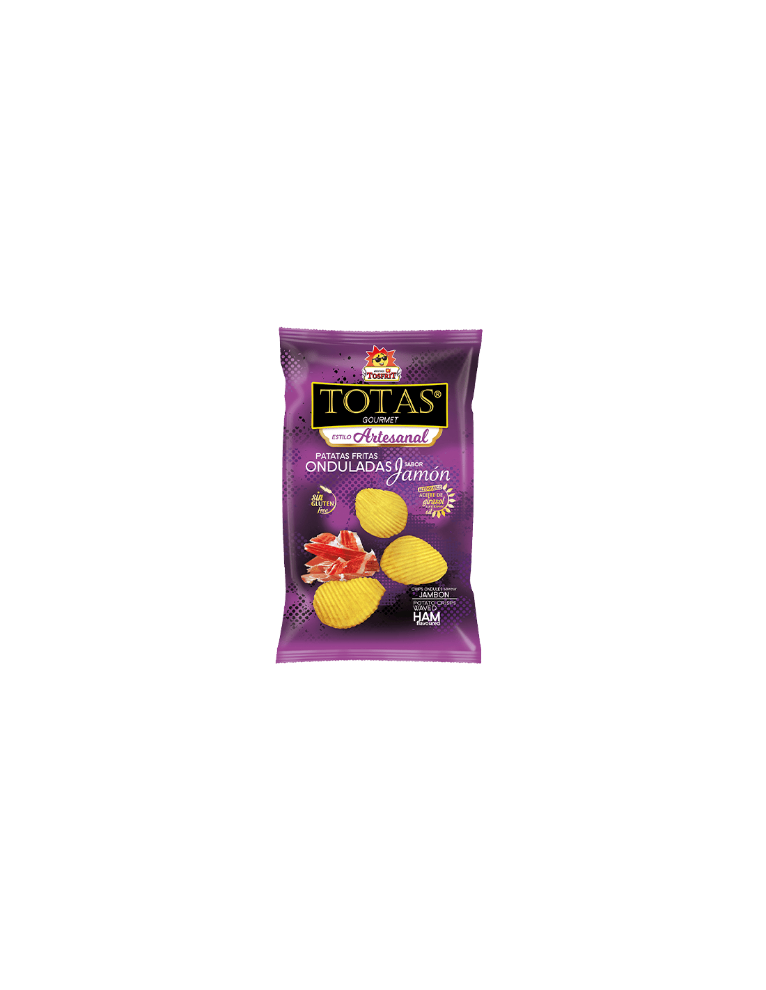 Totas Ondulés Jambon 45g Tosfrit-Distribución Mayorista