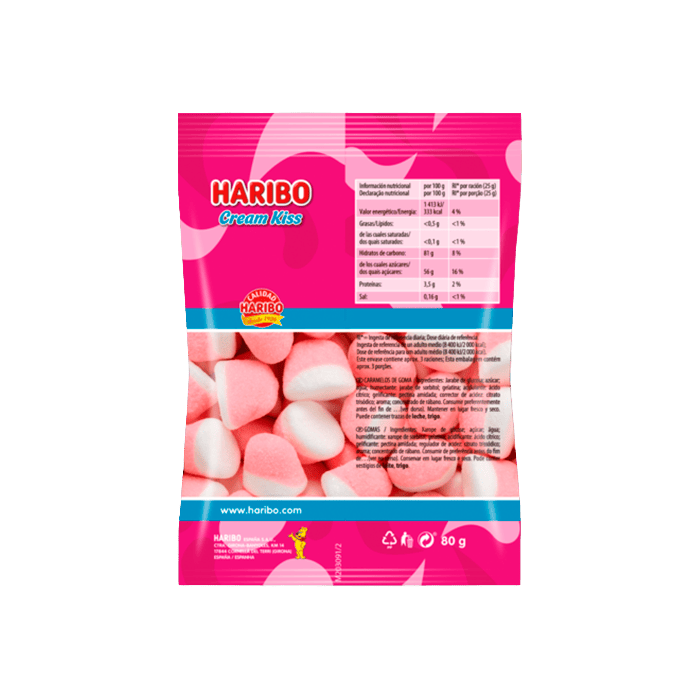 Haribo Cream Kiss 80 g | Distribución Mayorista