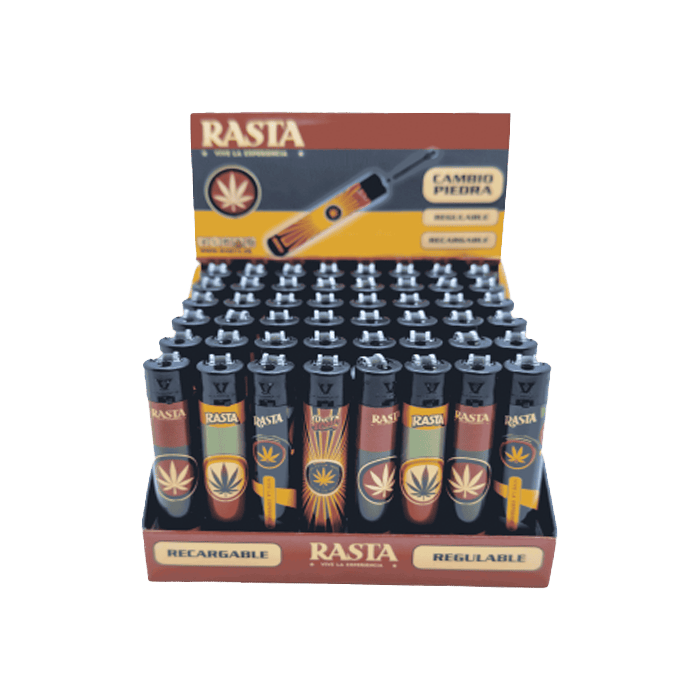 Rasta ronde aanstekers met marihuana-design - Distribución Mayorista
