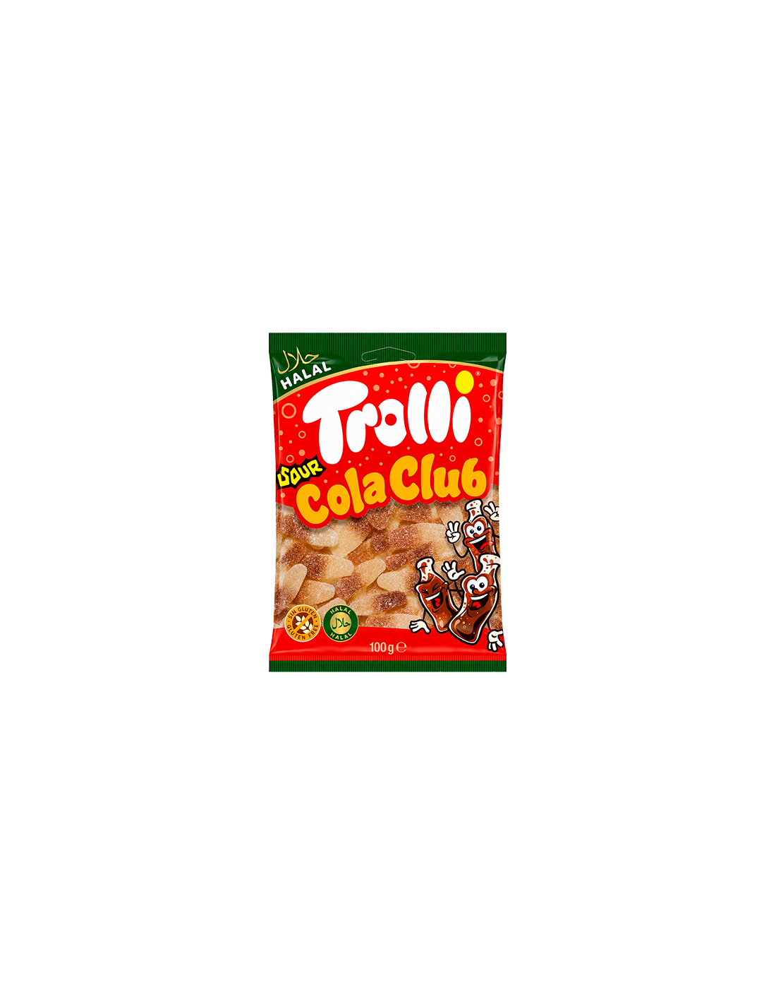 Botellas Cola Club Ácidas Halal 100 g Trolli | Distribucion Mayorista