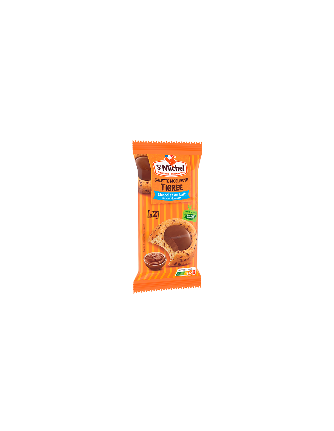 Bolacha macia marmoreada com chocolate de leite x2 60 g St Michel | Distribucion Mayorista