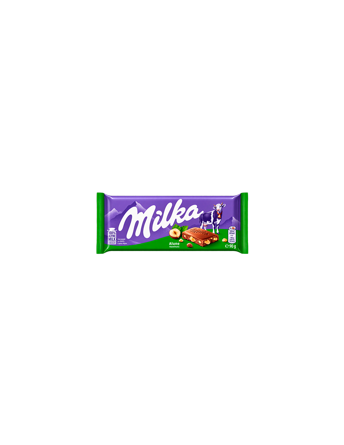 Milka Melkchocolade met Hele Hazelnoten 95 g Import | Distribucion Mayorista