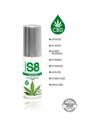 Lubricante S8 Cannabis 50ml - Geles lubricantes sexuales