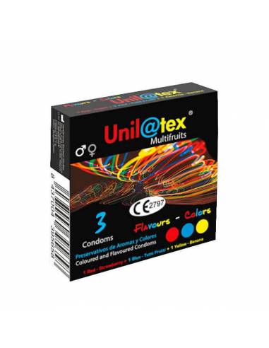 Unil@tex Multifruit Condoms 3 uts. - Preservativos
