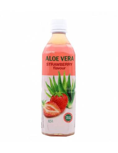 Aloe Vera Strawberry Drink 500ml Lotte - Juices and Smoothies