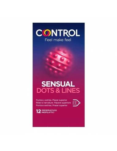 Control Sensual Dots & Lines 12 pcs - Préservatifs