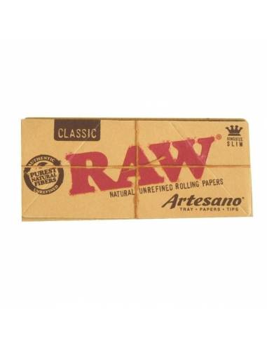 Raw Craftsman King Size, avec pointes perforées et fermeture magnétique - Papier fumeur King Size Slim