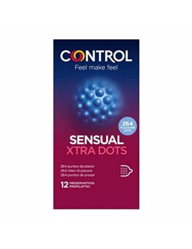 Control Sensual Xtra Dots 12 pcs - Préservatifs
