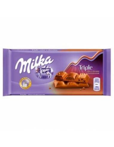 Milka Triple Sabor a Chocolate 90G - Tabletas Chocolate
