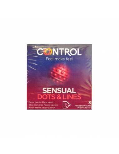 Control Sensual Dots & Lines 3 unid - Preservativos