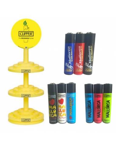 Exhibitor Clipper Lighters Mallorca CP11/144 Units - Mecheros y Encendedores