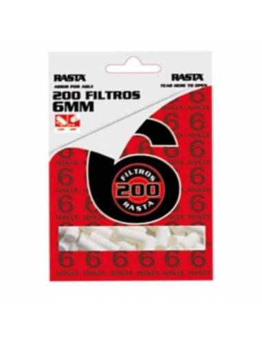 Filtres Coton 6mm Rasta 200 pcs - Filtres et tubes à tabac