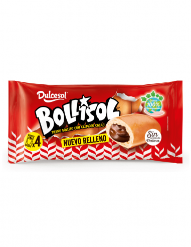 Bollisol Relleno de Chocolate 60g Dulcesol - Bollería