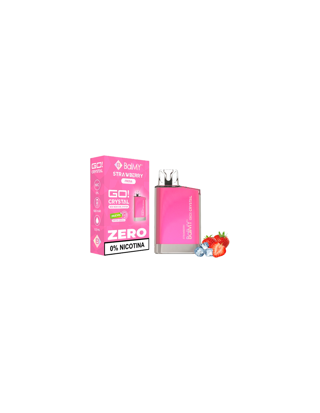 Balmy Go Crystal Fresa Sin Nicotina - Distribución Mayorista