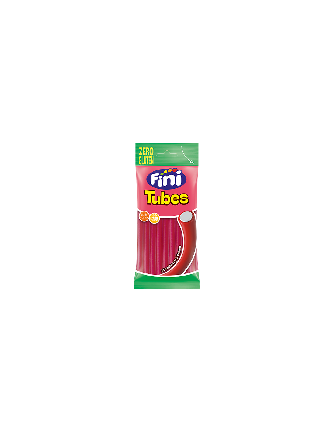 Tubes Strawberry Zero Gluten 75 g Fini | Distribucion Mayorista
