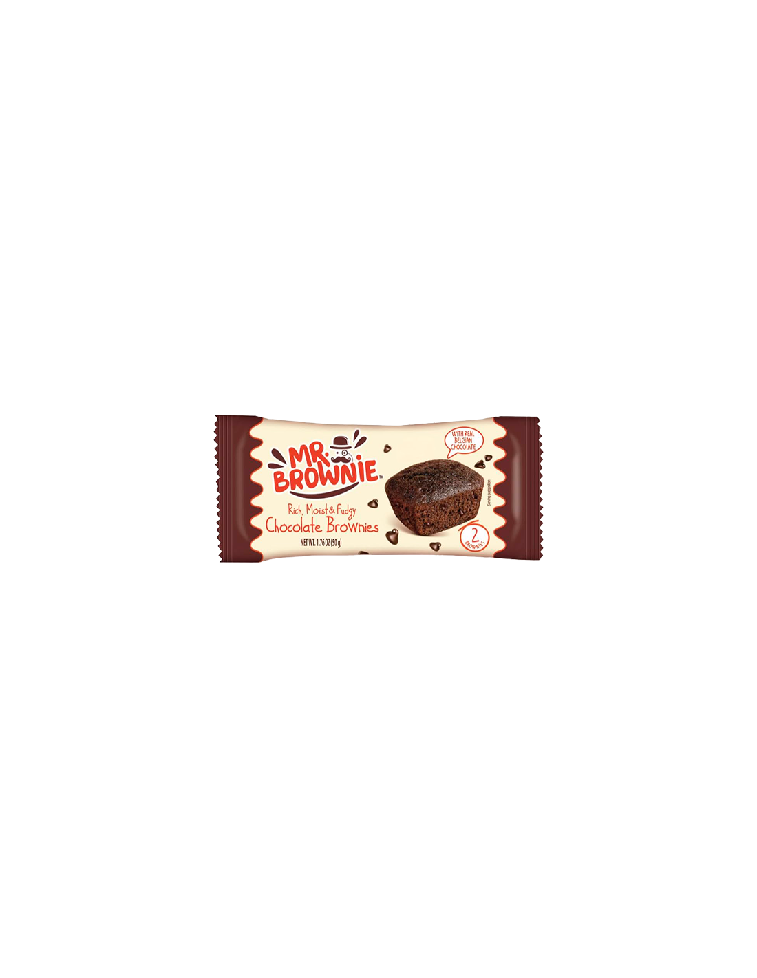 Brownie chocolade 50 g Mr Brownie -Distribución Mayorista
