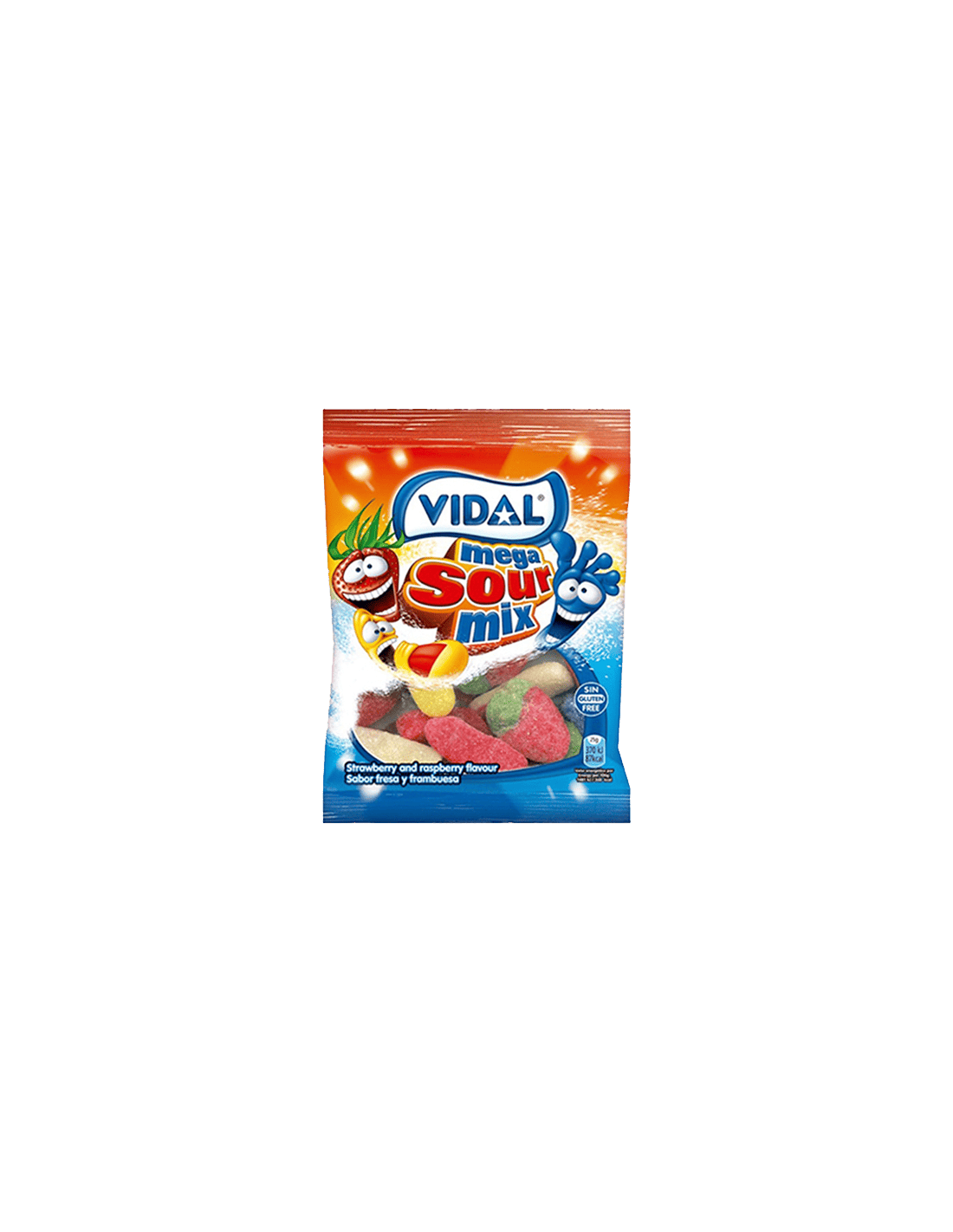 Mega Zuur Assortiment 90 g Vidal | Distribución Mayorista