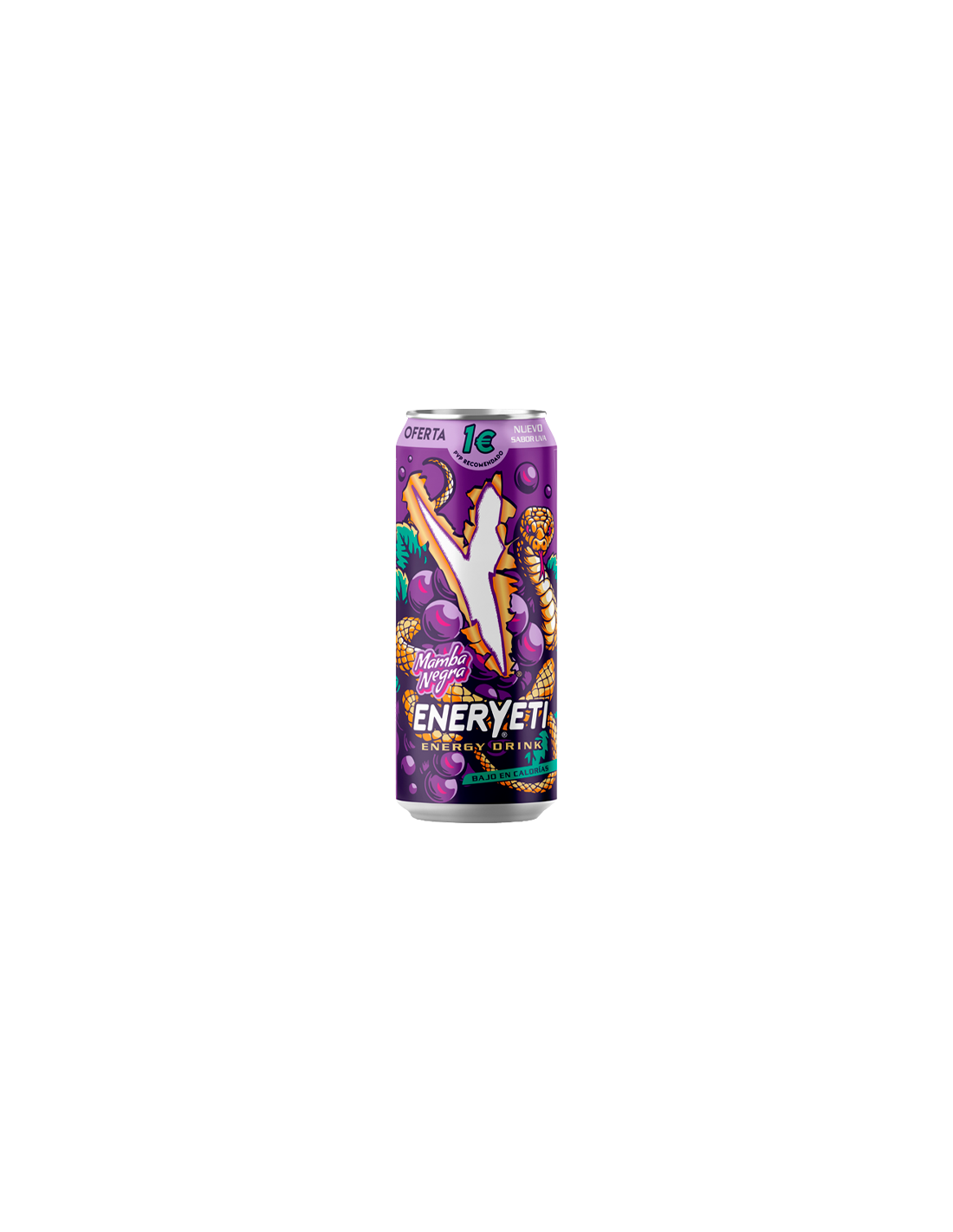 Eneryeti Zwarte Mamba 500 ml Gemarkeerd | Distribucion Mayorista