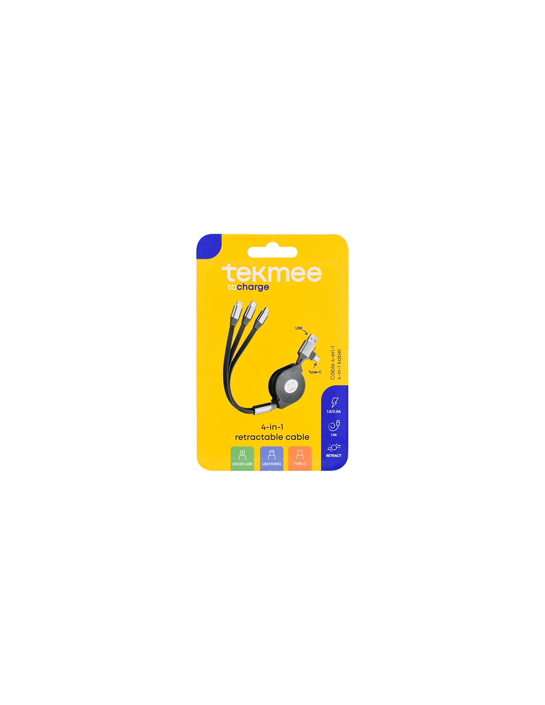 Tekmee Cable Retráctil 3 en 1 - Distribución Mayorista