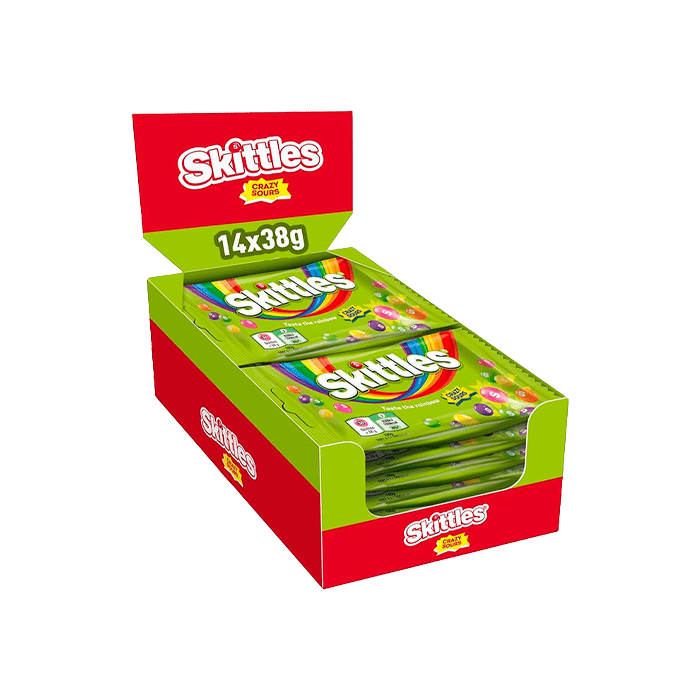 Skittles Crazy Sours 38g - Distribución Mayorista