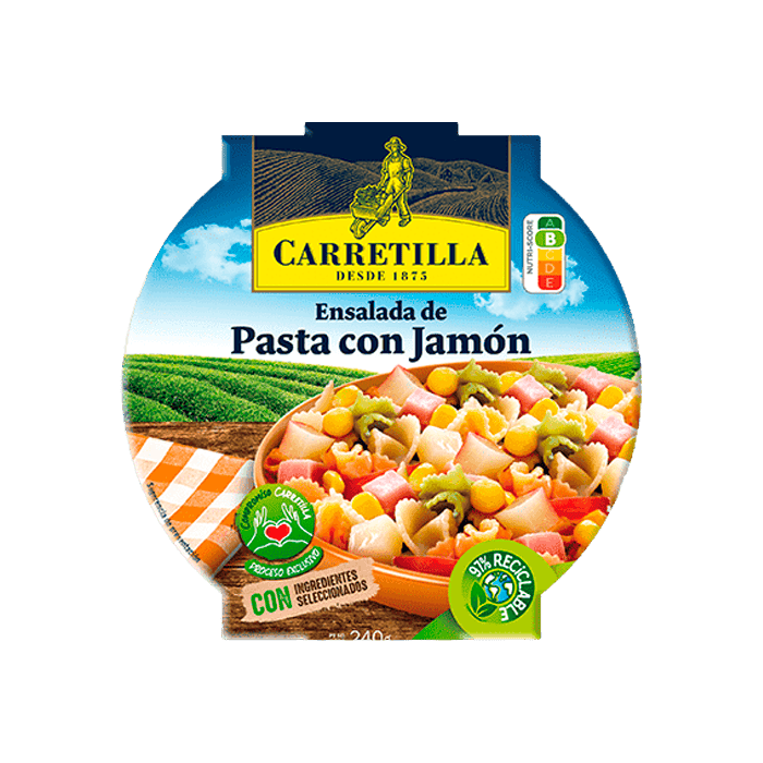 Pastasalade met Ham 240g Carretilla-Distribución Mayorista