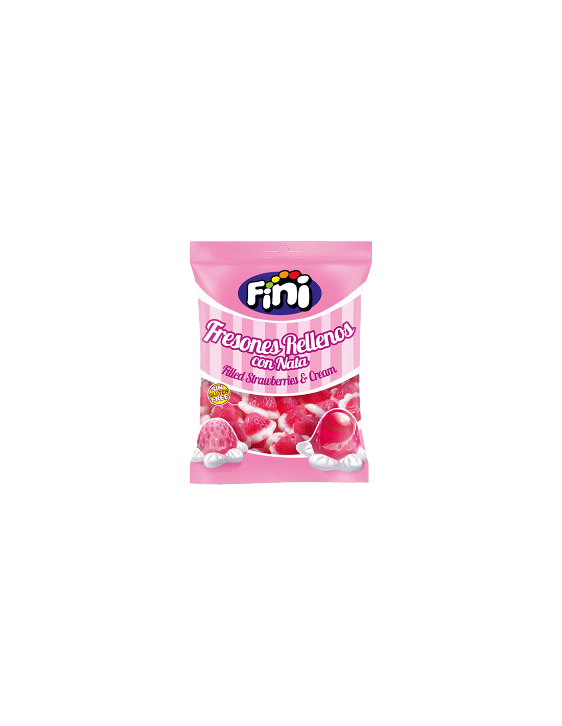 Fresones Rellenos con Nata 90g Fini-Distribución Mayorista