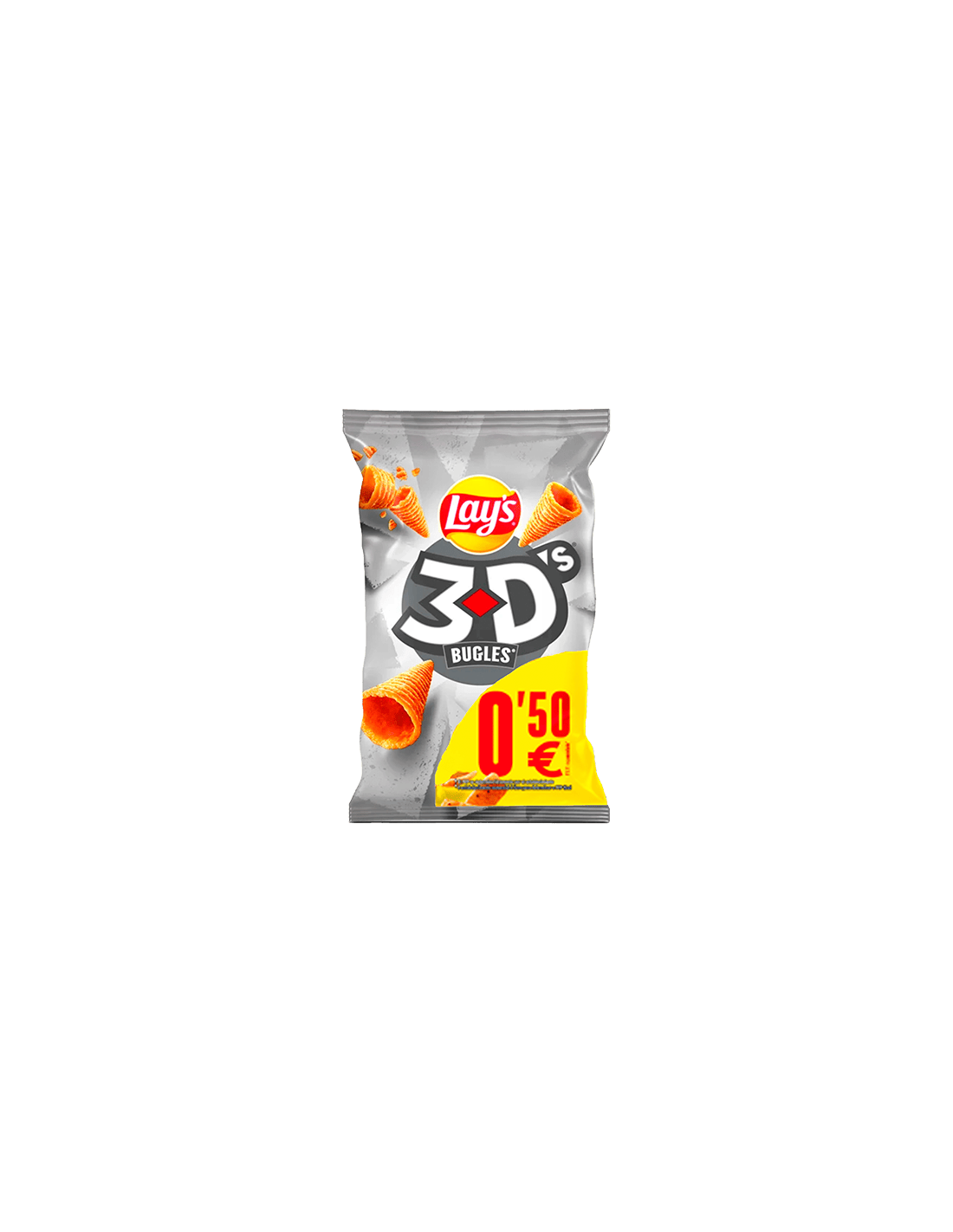 Bugles 3D's Marcado 0.50€ 28g-Distribución Mayorista
