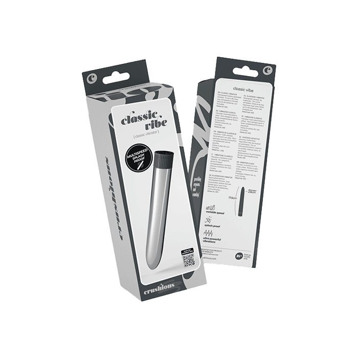 Vibrador Classic Vibe Crushious Plateado-Distribución Mayorista