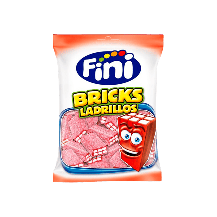 Ladrillos Fresa Pica 90g Fini-Distribución Mayorista
