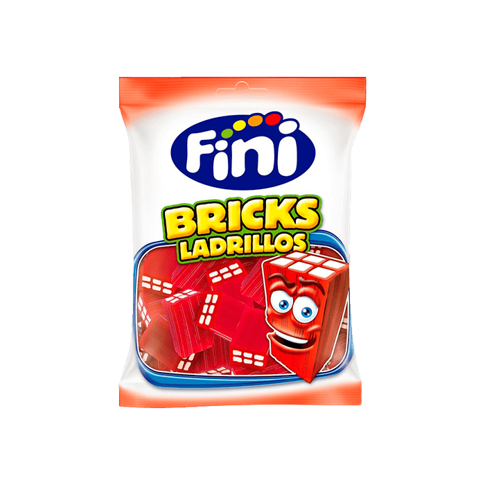 Ladrillos Fresa Brillo 90g Fini-Distribución Mayorista