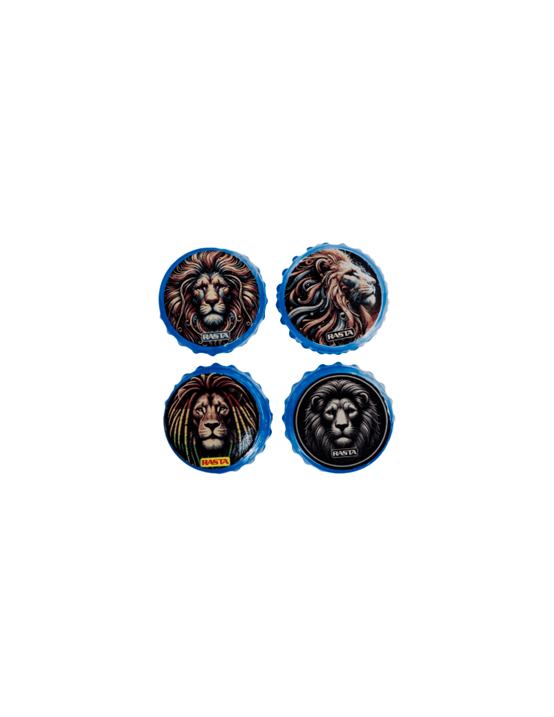 Grinder Lions 3 Parties 4.8cm Rasta - Distribución Mayorista