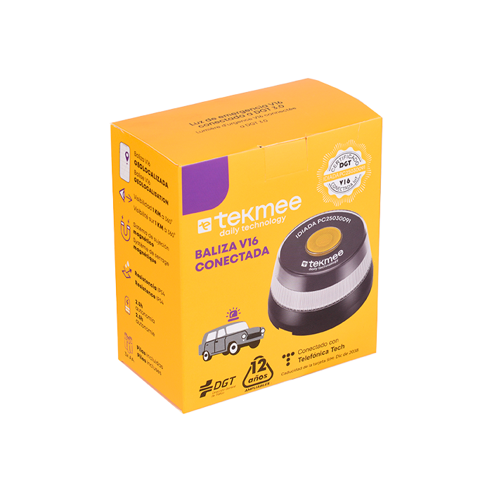 Baliza v16 Conectada Tekmee - Distribución Mayorista