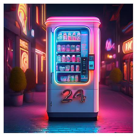 How much does it cost to set up a 24-hour vending machine?