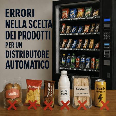 Errori nella scelta dei prodotti per un distributore automatico